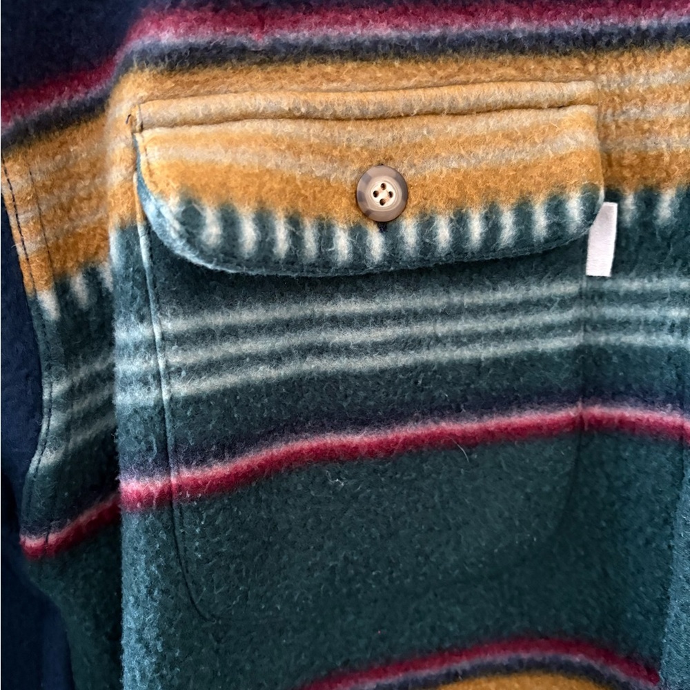 Bugle Boy Navy Fleece Jacket | Western Stripe | Unisex | Size Large - Picture 4 of 7
